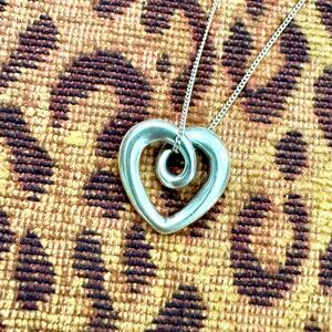 James Avery RETIRED Sterling Silver Floating Heart Pendant Necklace